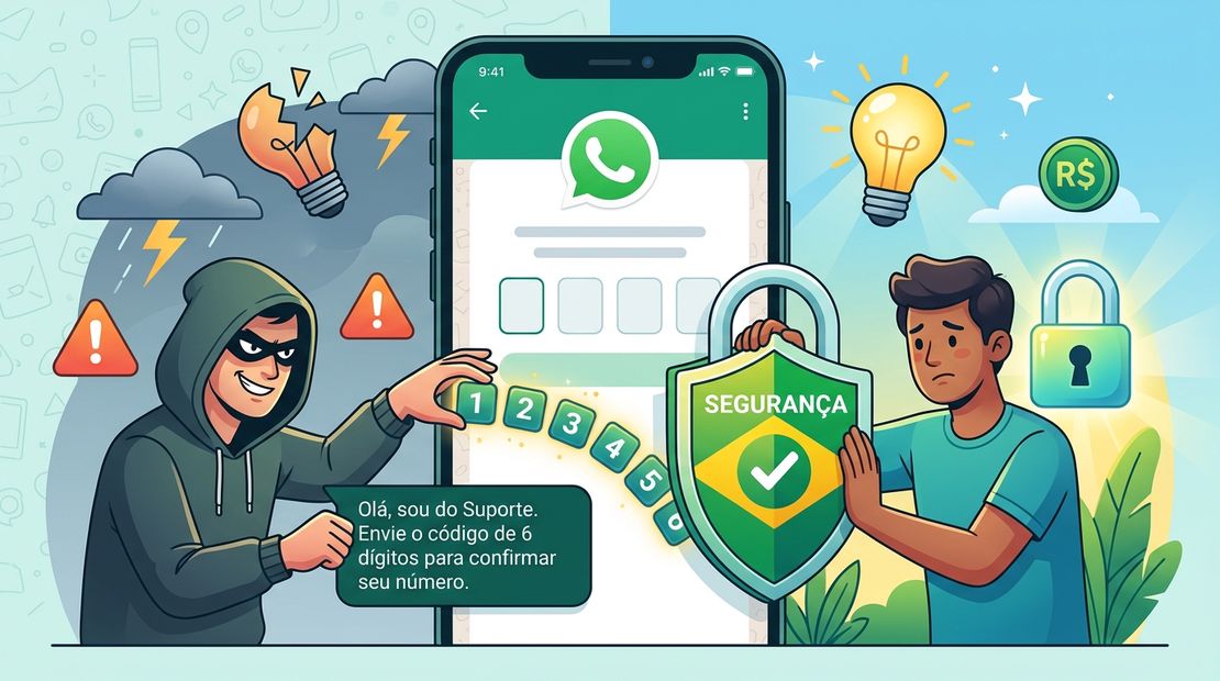 Golpe do WhatsApp Roubado: Por Que Você Nunca Deve Passar o Código de 6 Números