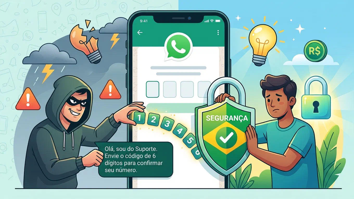 Golpe do WhatsApp Roubado: Por Que Você Nunca Deve Passar o Código de 6 Números