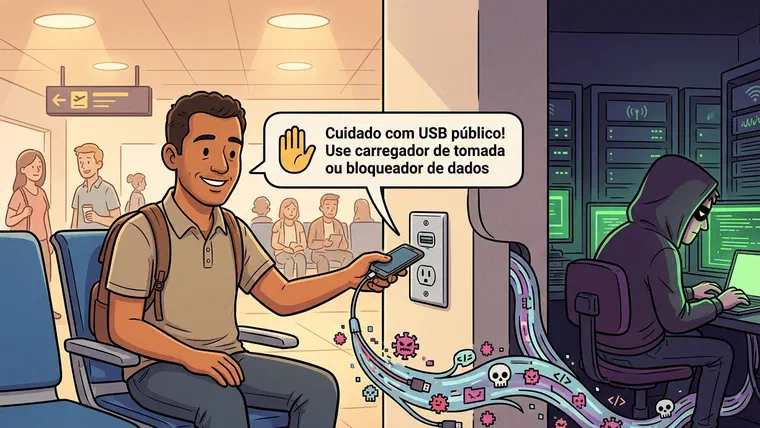 FBI alerta sobre Juice Jacking: perigo ao usar portas USB de lugares públicos